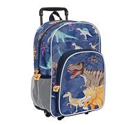 PERLETTI Mochila con Ruedas para Niños - Mochila Trolley Niño con Estampados Azul con Carro Removible - Trolley Infantil para Guardería Viaje Correas Ajustables - Cool Kids - 36x25x15cm