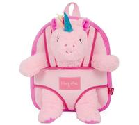 PERLETTI - Mochila Infantil Grande de Animal de Peluche - Bolso para Niños Niñas 3 4 5 Años con Muñeco Extraíble para Escuela Guarderia Viaje - Bolsa Escolar Suave - 21x27x9 cm