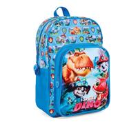 PERLETTI Mochila Infantil Paw Patrol Niños 3 4 5 6 Años Guardería | Mochilita Escolar Pequeña Niño Patrulla Canina con Bolsillo Frontal Mini Viaje Turquesa Ligera - 36x24x15 cm