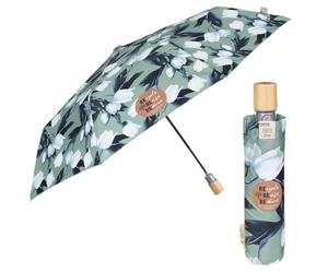 PERLETTI Paraguas ECO Automático Plegable Estampado 96 cm, Tulips, Mediana, Impreso, Tulips, Mediana, Impreso
