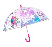 PERLETTI Paraguas Largo Manual Cupula. PoE. Montura Fiberglas. Unicornio, Rosa, niño