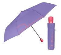 PERLETTI Paraguas Mujer Plegable Abre y Cierre Automático - Sombrilla Lluvia Resistente Cortaviento Colorado - Paraguas Pequeño Compacto Práctico para Chicas - Diámetro 98 cm