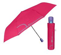PERLETTI Paraguas Mujer Plegable Abre y Cierre Automático - Sombrilla Lluvia Resistente Cortaviento Colorado - Paraguas Pequeño Compacto Práctico para Chicas - Diámetro 98 cm