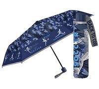 PERLETTI Paraguas niño plegable 50/8 manual, 3 secciones. Estampado camuflaje, impresión Soccer. Tejido de poliester, estructura y varillas de fibra de vidrio, antiviento Cool Kids