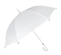 PERLETTI Paraguas Novia Blanco Largo - Paraguas Mujer Boda Elegante para Lluvia y para el Sol Clasico - Paraguas Resistente Grande y Antiviento con Apertura Automatica - Diámetro 102 cm (Blanco)
