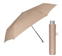 PERLETTI Paraguas para el Sol Plegable Extra Compacto - Paraguas con Filtro Solar Mujer Hombre Antiviento Pequeño - Sombrilla Anti UV y Lluvia Súper Slim Manual de Viaje - Diámetro 91 cm (Marrón)