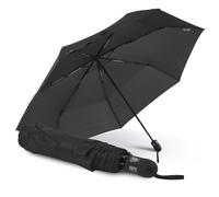 PERLETTI Paraguas Plegable Antiviento Extra Slim - Paraguas Hombre Mujer Súper Compacto Cortaviento Auto - Mini Paraguas Negro Abertura Cierre Automático Viaje - Diámetro 90 cm (Negro Extra Slim)