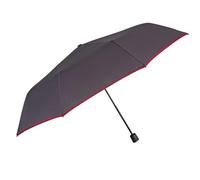 PERLETTI Paraguas Plegable Hombre con Apertura Manual - Mini Paraguas Antiviento Compacto de Bolso Viaje - Paraguas Pequeño Resistente al Viento Ligero para Hombres - Diámetro 97 cm (Gris)