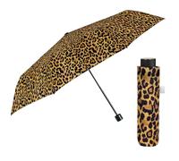 PERLETTI Paraguas Plegable Mujer Antiviento - Paraguas Compacto Resistente Manual - Paraguas Mini Pequeño Ligero de Bolso - Sombrilla Lluvia Portátil - Diámetro 97 cm (Manchado Amarillo)