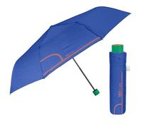 PERLETTI Paraguas Plegable Mujer Antiviento - Paraguas Compacto Resistente Manual - Paraguas Mini Pequeño Ligero de Bolso - Sombrilla Lluvia Portátil - Diámetro 97 cm (Azul Eléctrico)