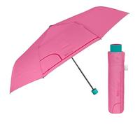 PERLETTI Paraguas Plegable Mujer Antiviento - Paraguas Compacto Resistente Manual - Paraguas Mini Pequeño Ligero de Bolso - Sombrilla Lluvia Portátil - Diámetro 97 cm (Rosa)