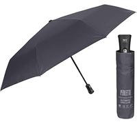 PERLETTI Paraguas plegable para hombre a prueba de viento - Portátil grande y compacto - Color sólido ligero de fibra de vidrio - Abrir y cerrar automáticamente - PFC Free - Diámetro 104 cm Tecnología
