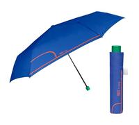 PERLETTI Paraguas Ultra Slim Mujer Plegable - Paraguas Antiviento Compacto Súper Ligero Mini Apertura Manual - Paraguas Pequeño de Viaje Bolso Resistente para Chicas - Diámetro 91 cm (Azul Eléctrico)