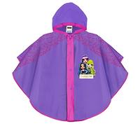 PERLETTI Poncho Niña para Lluvia Rainbow High 3 4 5 6 Años - Chubasquero Infantil Muñecas de Color Violeta y Fucsia - Impermeable para Pequeñas con Capucha y Botones a Presión (3-6 años, Morado)