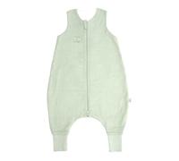 PERLETTI Saco de Dormir Bebe Tog 1 con Pies y Sin Mangas - 100% Algodón Orgánico Verano Primavera Transpirable para Niño Niña 12-24 y 24-36 Meses - Saco Dormir Infantil Ligero (Verde, 24-36 Meses)