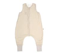 PERLETTI Saco de Dormir Bebe Tog 1 con Pies y Sin Mangas - 100% Algodón Orgánico Verano Primavera Transpirable para Niño Niña 12-24 y 24-36 Meses - Saco Dormir Infantil Ligero (Beige, 24-36 Meses)