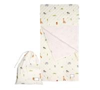 PERLETTI Saco de Dormir Niños Jardin de Infancia TOG 1.5 - Alfombrilla de Siesta Infantil para Viaje Camping - Saco Cama Niño Niña Ligero con Bolsa - 70x140 cm (Safari, 70x140 cm)