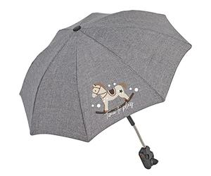 PERLETTI Sombrilla Carro Bebe Universal Anti UV - Mini Paraguas Cochecito Niño Niña Protección Solar Apertura Manual - Sombrilla Lluvia para Carrito Silla de Paseo - Diámetro 68 cm (Caballo Balancín)