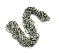 Perlin 2mm cuentas de cristal Rocailles, perlas de semillas, perlas Pony, Preciosa Ornela checas, 11/0 en varios hilos, 9000 piezas (Gris opaco)