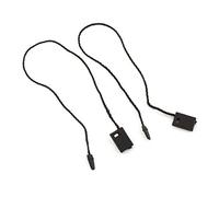 Perlin - 400 etiquetas colgantes de cordón de nailon negro con cierre a presión, pin de 17,8 cm para etiquetas, ropa, joyas, equipaje y para productos de seguridad DEK89 x4