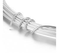 Perlin Alambre de aluminio plateado de 5 m, 1,5 mm, para joyas, alambre de aluminio, alambre para manualidades, alambre de perlas, alambre decorativo, alambre para flores