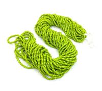 Perlin Cuentas de cristal de 2 mm, perlas de cristal indias, perlas de poni, perlas Preciosa Ornela checas, 9000 unidades, CZ 11/0, varias hebras (verde oliva opaco)