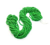 Perlin Cuentas de cristal de 2 mm, perlas indias para semillas, perlas de pony Preciosa Ornela checas 11/0 en varias hebras, 9000 unidades (verde opaco)