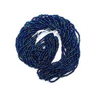 Perlin Cuentas de cristal Rocailles Cuentas de semilla indias Cuentas Pony Preciosa Ornela Checas 2mm 9000 piezas CZ 11/0 en múltiples hilos (Azul Metálico)