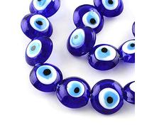 Perlin Nazar Boncuk 16 mm círculo redondo ojo azul, ojo malvado, amuleto turco de la suerte, regalos de cristal, perlas decorativas, amuleto, baby shower, pecado bebek sekeri, 12 unidades