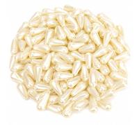 Perlin Perlas cultivadas de imitación de nácar, 200 unidades, 10 x 6 mm, perlas artificiales para decoración de bodas, manualidades