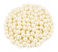 Perlin Perlas cultivadas, perlas de imitación de nácar, perlas de cera de ABS, 10 mm, sin agujero, perlas redondas para manualidades, perlas decorativas para rellenar jarrones, bodas, fiestas, joyas