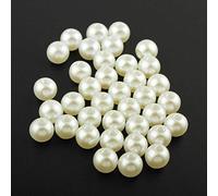 Perlin Perlas de cera crema, 3/6/8 mm, perlas de plástico acrílico, decoración de mesa para bodas, estrellas redondas de alambre, (6 mm, 200 unidades)