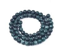 Perlin Perlas de jaspe azul 6 mm piedra natural redonda 60 piezas piedras preciosas hebras joyas joyas pulsera cadena fabricación joyas piedras semipreciosas