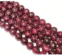 Perlin Perlas de jaspe rojo, 6 mm, piedra natural, redondas, 60 unidades, piedras preciosas, para manualidades, pulsera, cadena, fabricación de joyas, piedras semipreciosas