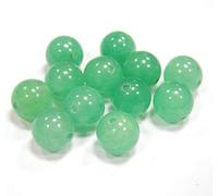 Perlin Perlas de piedras preciosas, aventurina, piedra verde, 10 mm, redondas, semipreciosas, perlas con agujero para enhebrar, piedras preciosas G291