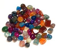 Perlin Piedras decorativas de ágata multicolor, 50 unidades, 9 mm, 15 mm, piedras naturales, para jarrón, decoración, piedras preciosas, búsqueda del tesoro, manualidades