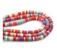 Perlin Piedras semipreciosas de color turquesa, 8 mm, multicolor, 110 unidades, para enhebrar