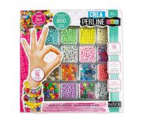 PERLINE ABC Set Pulseras ABC y Formas 800 pzas, Multicolor, (Nice Group 87002)