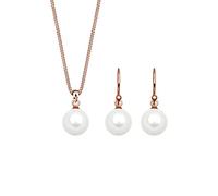 Perlu - Collar de perlas chinas de agua dulce de plata de ley 925 para mujer