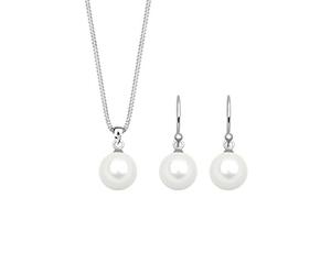 Perlu - Collar de perlas chinas de agua dulce de plata de ley 925 para mujer