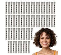 Perm Rods - Paquete de 60 varillas rizadoras largas grises, fáciles de usar, duraderas, diseño sin calefacción para hermosos rizos, ondas y volumen, 0.59 x 3.27 pulgadas