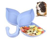 Perma de Cuenco para Mascotas - Disputa de Alimentos de Diseño de Hojas, Mini Comedor de Triple Compartimiento | Bandeja de Alimentación para Animales Pequeños, Plato de Agua y Alimentos para