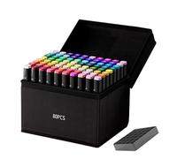 Permanent Art Marker Pens | 15.4cm Artist Sketch Marker | Graphic Marker With Black Pen & Base | ABS Tipped Graphic Waterproof Marker Pen For Manga/Anime/Fun Doodling