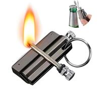 Permanent Match - Llavero Encendedor de Fuego portátil for Exteriores, for Acampar y Sobrevivir | Dispositivo de Encendido de Emergencia(Black)