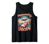 Permanentemente en Vacay Beach Scene Summer Nicho Camiseta sin Mangas