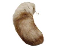 Permangallop Colgante de cola de zorro, llavero de cola de zorro, accesorios de animales, bolsa de encanto, colgante de peluche, llavero de peluche, accesorios de baile, marrón dorado, Einheitsgröße