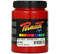 Permaset Aqua - Tinta para serigrafía textil (300 ml, ecológica, color rojo brillante)