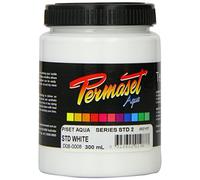 Permaset Aqua - Tinta para serigrafía textil (300 ml, ecológico, tinta blanca)