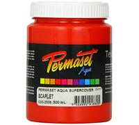 Permaset Aqua - Tinta para serigrafía textil (300 ml, ecológico, tinta escarlata)