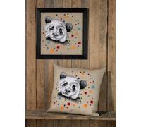 Permin Cojín de punto de cruz, diseño de panda
